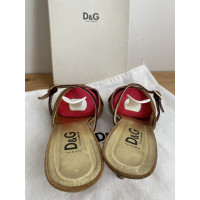 D&G Sandalen aus Leder in Braun