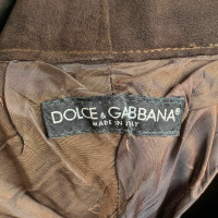 Dolce & Gabbana Broeken Suède in Bruin