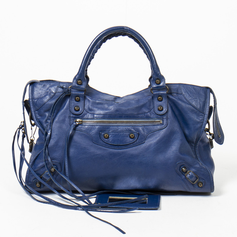 balenciaga city bag blue