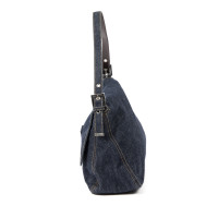 Fendi Mamma Baguette aus Canvas in Blau