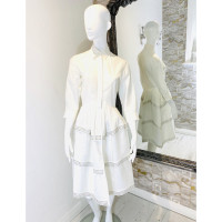 Alaïa Kleid aus Baumwolle in Weiß