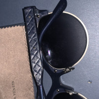 Bottega Veneta Sonnenbrille aus Leder in Blau