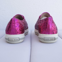 Miu Miu Sneakers Leer in Roze