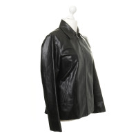 Jil Sander Schwarze Lederjacke