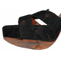 Missoni Sandalen aus Leder in Schwarz