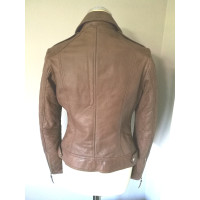 Clements Ribeiro Jacket/Coat Leather in Brown