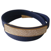 Swarovski Leather bracelet in blue