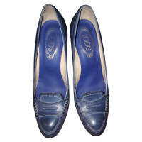 Tod's Wedges Leather in Blue