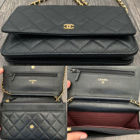 Chanel Wallet on Chain Leather in Black