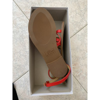 J. Crew Sandals Leather in Red