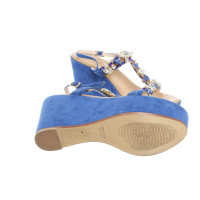 Phillip Hardy Wedges aus Wildleder in Blau