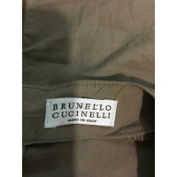Brunello Cucinelli Kleid aus Baumwolle in Ocker