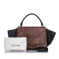 Céline Trapeze Bag in Pelle in Marrone