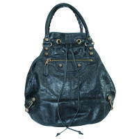 Balenciaga Motorcycle Town Giant 12 Leer in Blauw