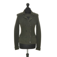 Christian Dior Jacke/Mantel aus Wolle in Oliv