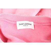 Saint Laurent Top en Coton en Rose/pink