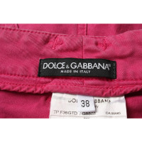Dolce & Gabbana Paio di Pantaloni in Cotone in Rosa
