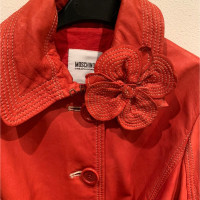 Moschino Cheap And Chic Giacca/Cappotto in Pelle in Rosso
