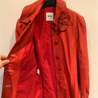 Moschino Cheap And Chic Giacca/Cappotto in Pelle in Rosso