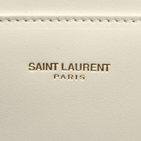 Saint Laurent Duffle aus Leder in Weiß