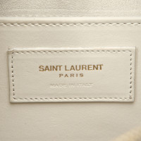 Saint Laurent Duffle aus Leder in Weiß