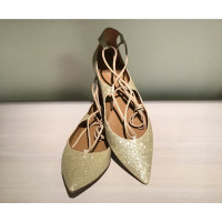 Aquazzura Slippers/Ballerinas Leather in Gold