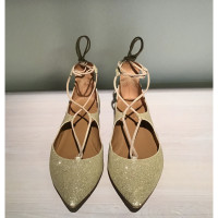 Aquazzura Slippers/Ballerinas Leather in Gold