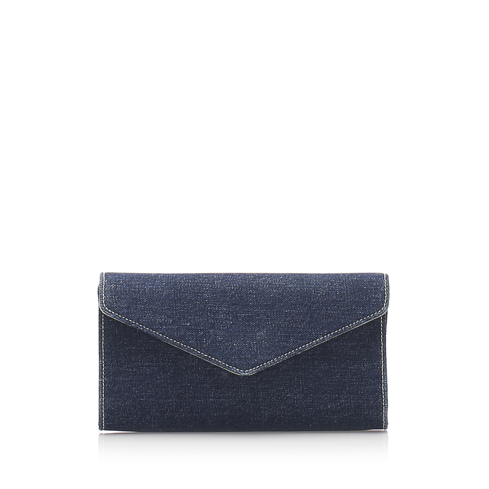 Yves Saint Laurent Clutch Denim in Blauw