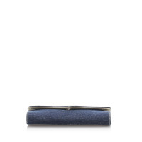 Yves Saint Laurent Clutch aus Jeansstoff in Blau