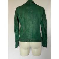 Dolce & Gabbana Jas/Mantel Leer in Groen