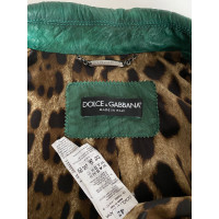 Dolce & Gabbana Jas/Mantel Leer in Groen