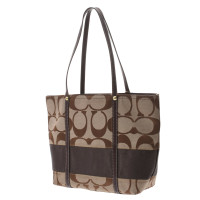 Coach Handtasche aus Canvas in Braun