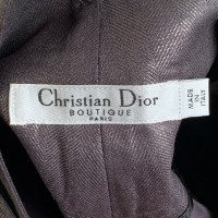 Christian Dior Hose aus Leinen in Grau