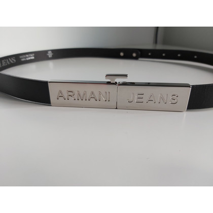 Armani Jeans Belt Leather in Black