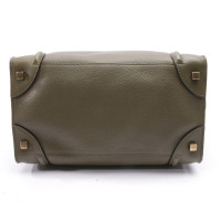 Céline Luggage Mini Leather in Olive