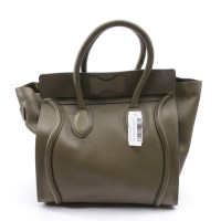 Céline Luggage Mini Leather in Olive