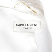 Saint Laurent Blazer aus Seide in Creme
