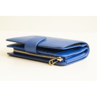 Aigner Täschchen/Portemonnaie aus Leder in Blau