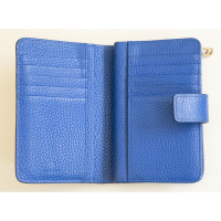 Aigner Täschchen/Portemonnaie aus Leder in Blau