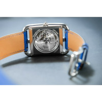 Hermès Armbanduhr in Silbern