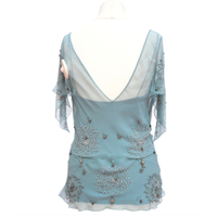 Christian Dior Top Silk in Turquoise