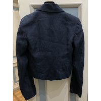 Chanel Jacke/Mantel aus Leinen in Blau