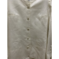 Chanel Jacke/Mantel aus Leinen in Weiß