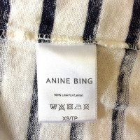 Anine Bing Oberteil aus Leinen in Weiß