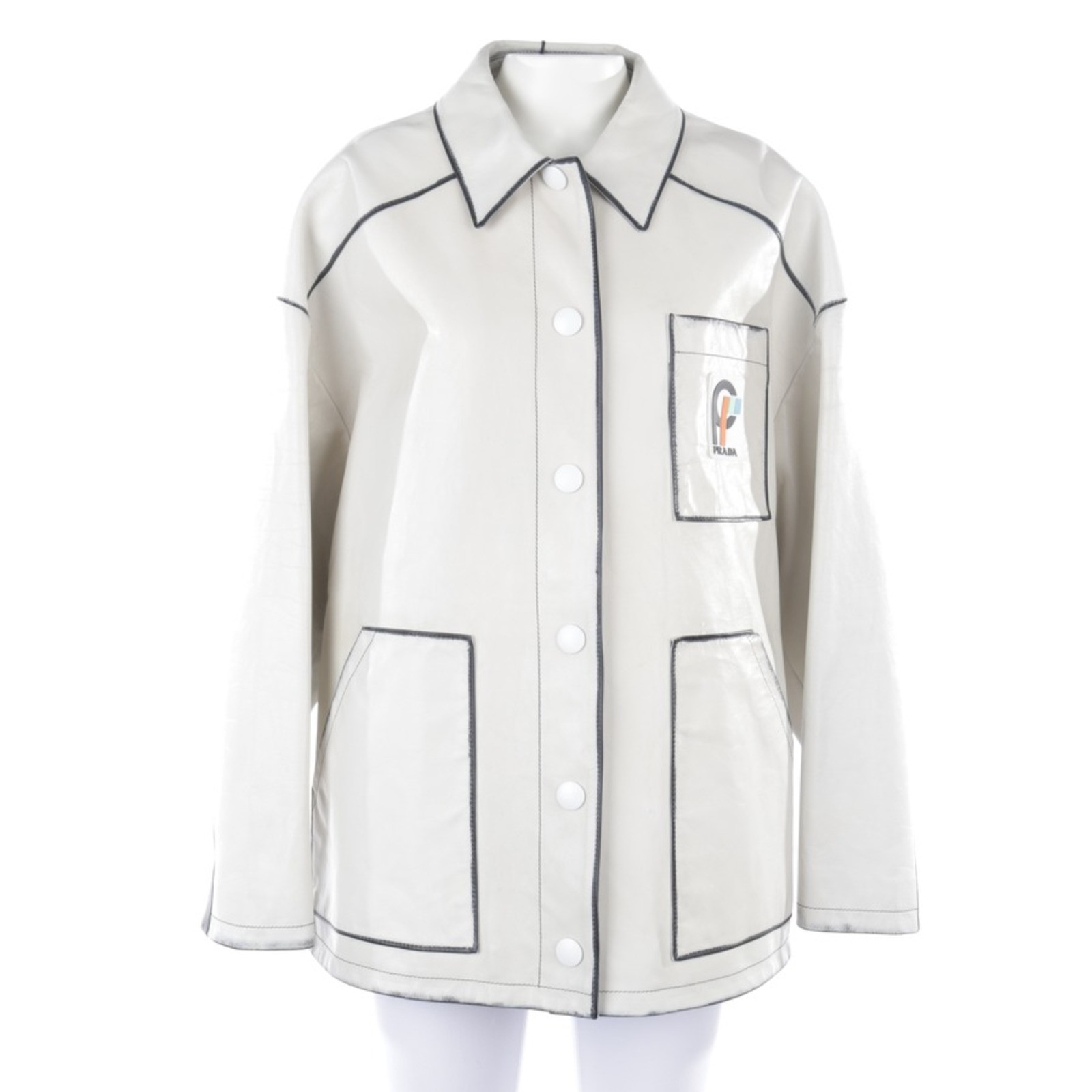 Prada Jacke/Mantel aus Leder in Weiß - Second Hand Prada Jacke/Mantel aus  Leder in Weiß gebraucht kaufen für 1598€ (4571373)