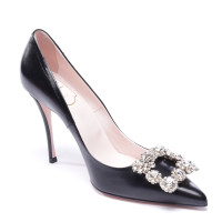 Roger Vivier Pumps/Peeptoes aus Leder in Schwarz