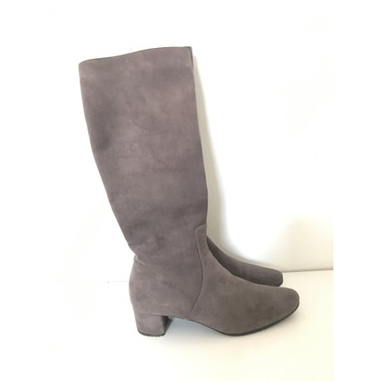 Unützer Stiefel aus Wildleder in Taupe