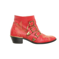 Chloé Susanna Boots aus Leder in Rot