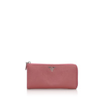 Prada Täschchen/Portemonnaie aus Leder in Rosa / Pink