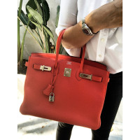 Hermès Birkin Bag 35 aus Leder in Rot